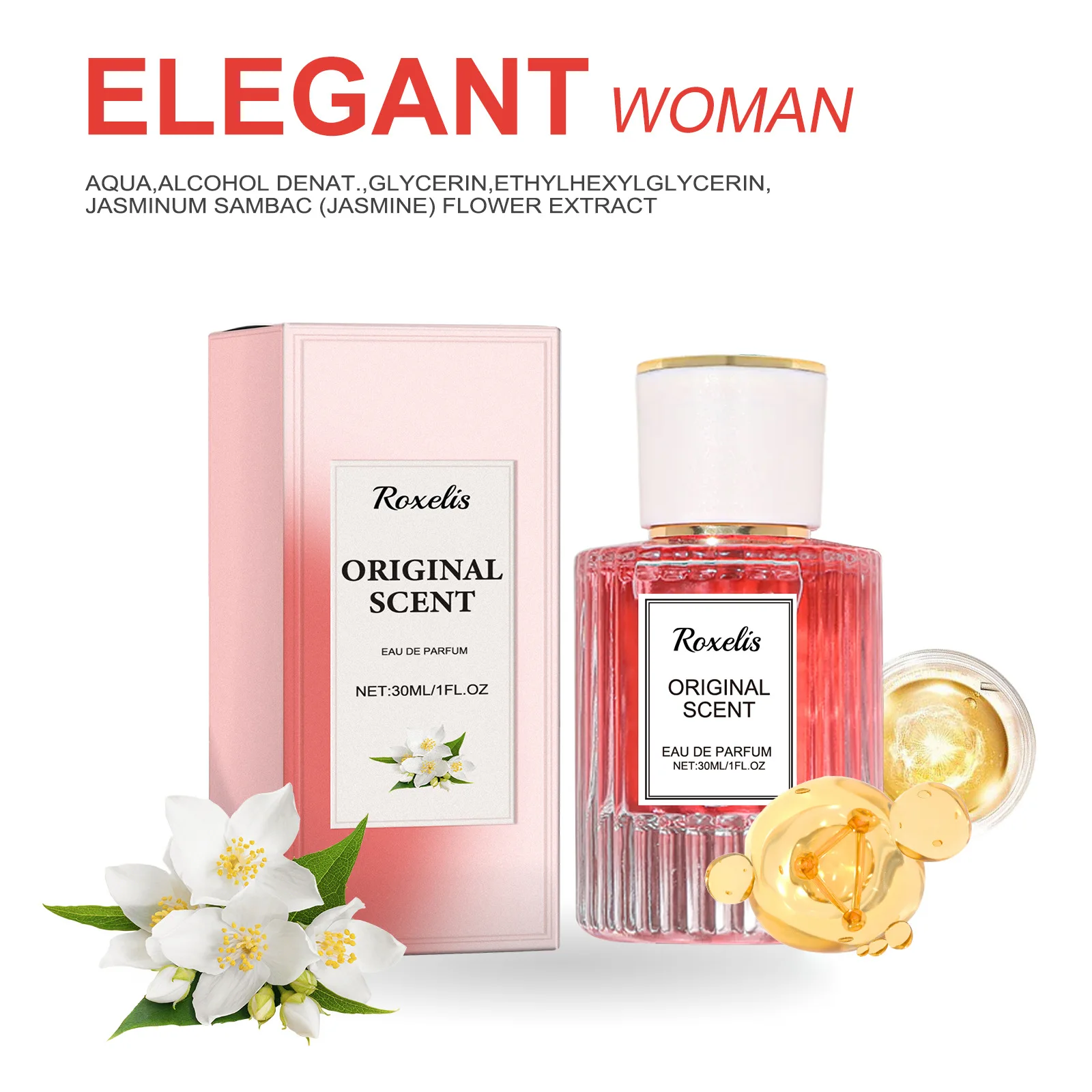 Women's Elegant Fragrance Wrist Ear Neck Parfum Oil Natural Long-Lasting Pheromone Perfume for Female Charm