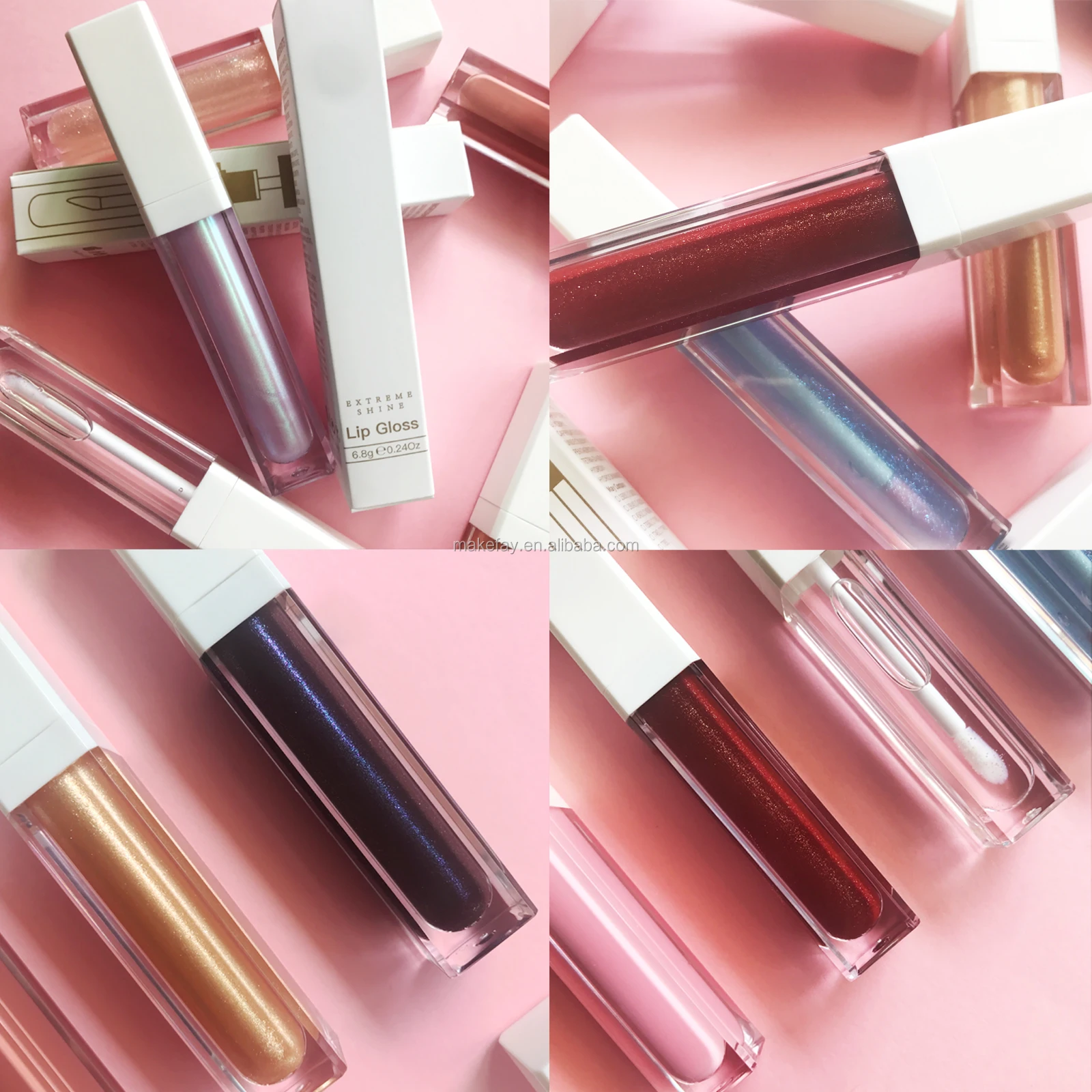 Clear Lipgloss Shimmer High Quality Vegan Glossy Lip Gloss - Buy Clear ...