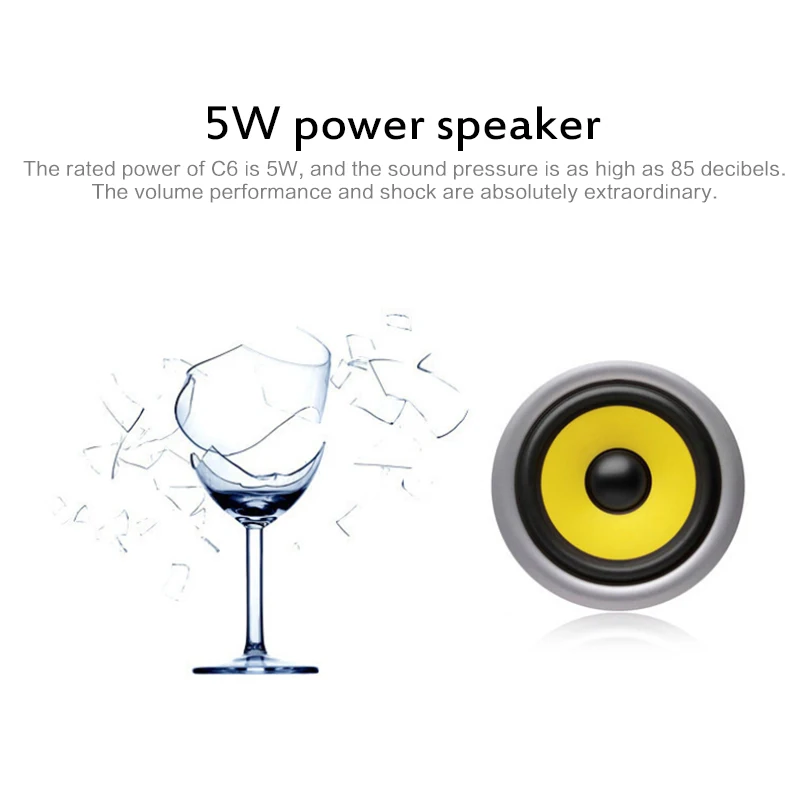 C6 Portable Wireless Bluetooth Speaker With Calls Handsfree and Suction Cup Waterproof Shower Mini outdoor Plastic Speaker - ANKUX.COM
