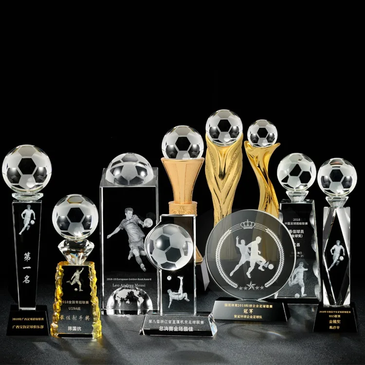 product customized sports trophies and medals crystal resin metal football trophies any ball-30