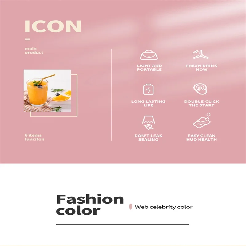 New Easytowash Juicer Cups Personal Usb Juicer With 300ml Blender Cup