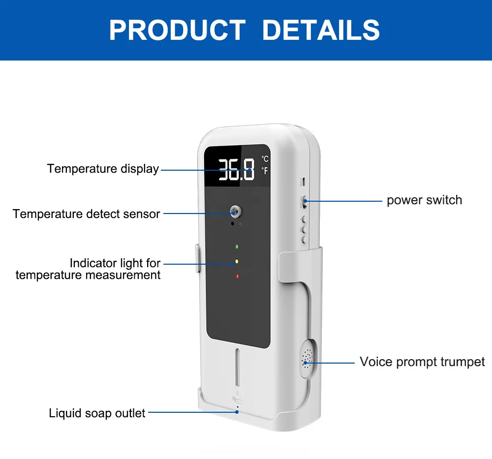 Soap Dispenser Touchless Hand Disinfection Machine Wall-mounted Liquid Soap Spray hand sanitizer dispenser with sensor