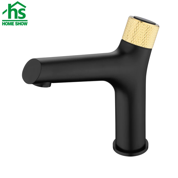 Wholesale gold and black bathroom faucet