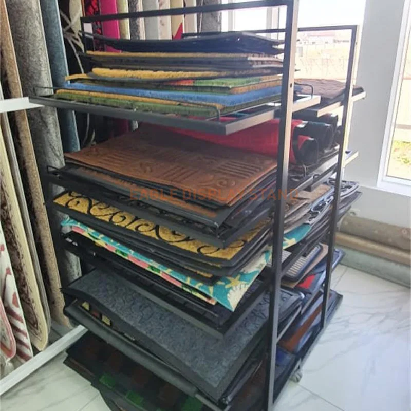 Free Standing Hanger Carpet Rug Rack Large Area Display Stand For Sale