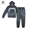 China factory ODM mens sport wear long sleeves centre zip up hoodie jackets and matching colors pants tracksuits