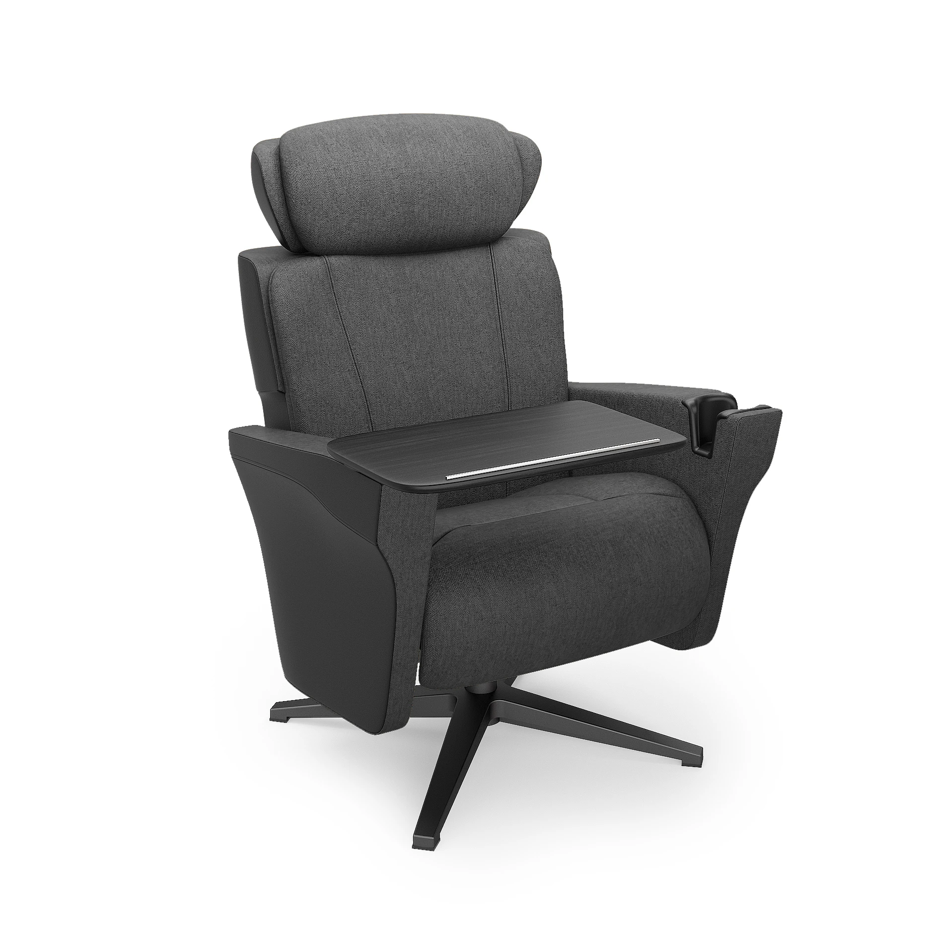 Opus Glide Full Leather Standard Table Chaise Lounge Pair With Ottoman