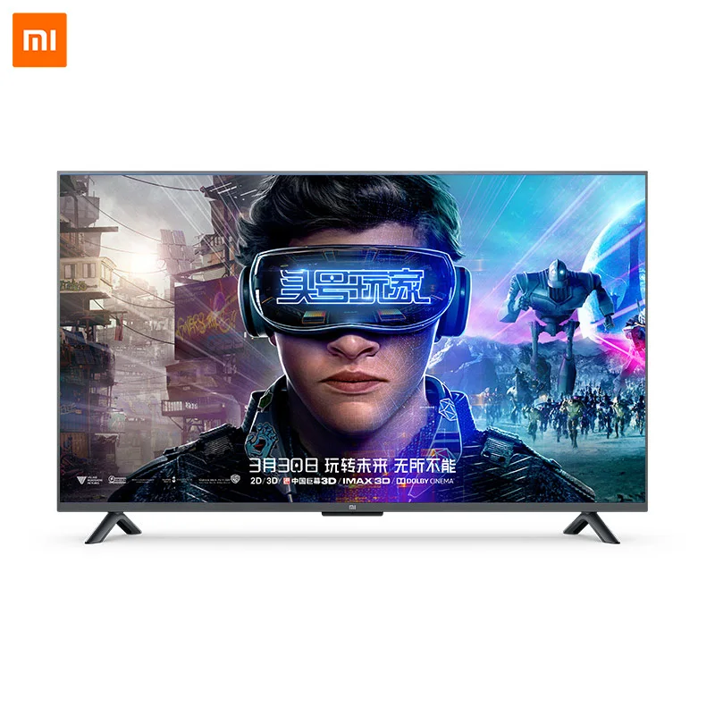 Xiaomi MI LED TV 4S 55 Inch Metal Body AI Voice Control Smart Flat Television Stand 4K With Stereo Speaker 2X8W Android TV