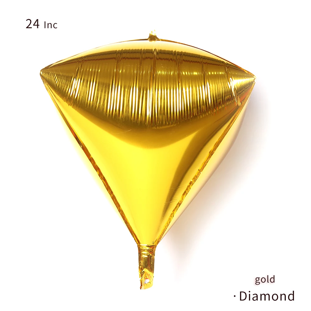 24 inch 4d diamond cube shaped helium ball solid foil balloons