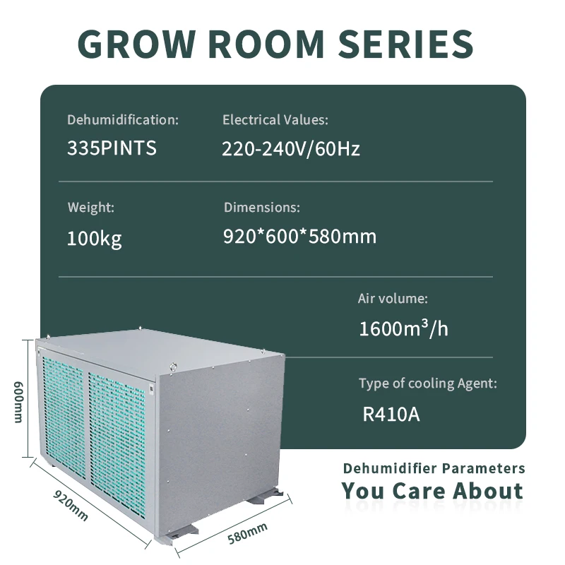 220l 158l Industrial Commercial Ceiling Mounted Dehumidifier Greenhouse