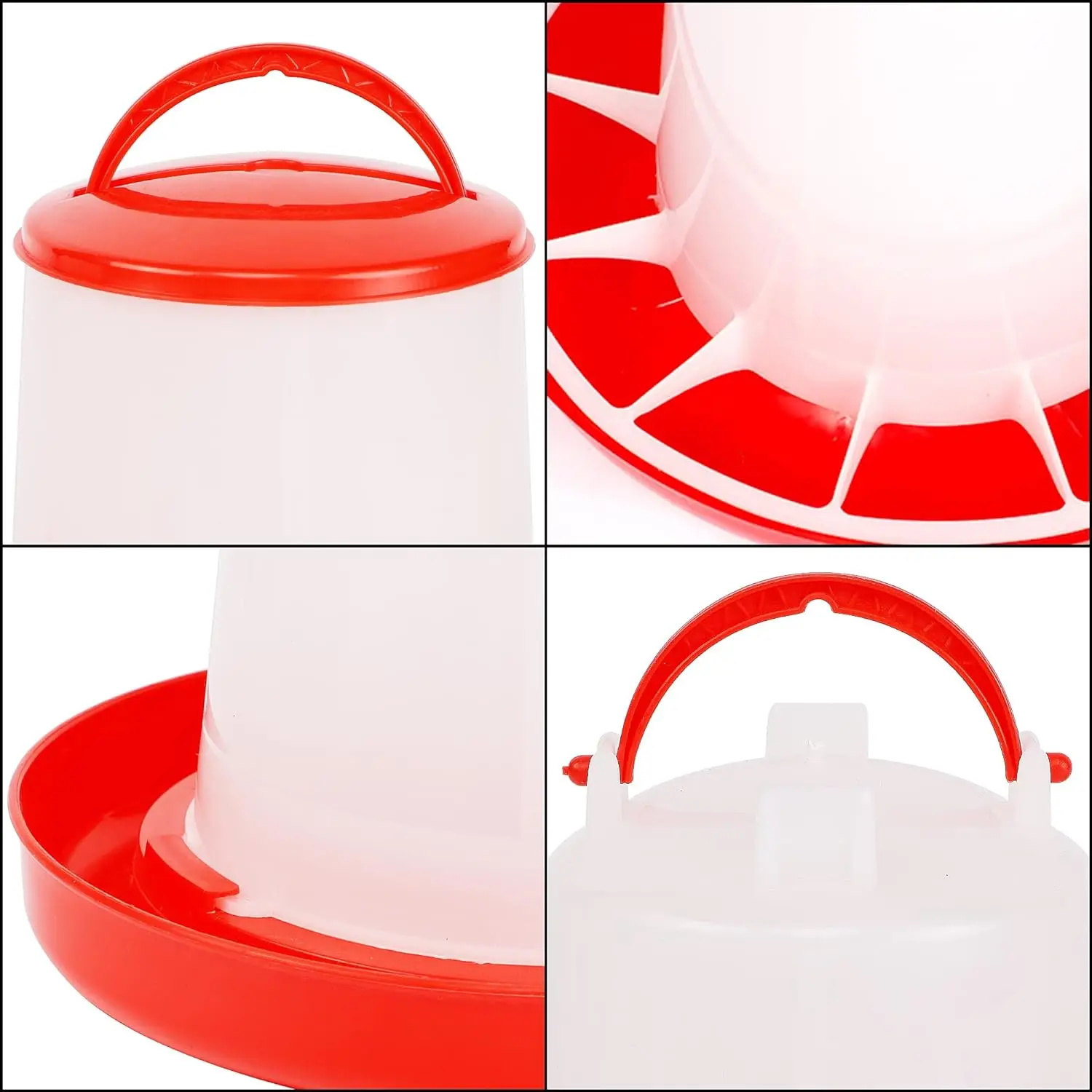 3 Lb Chicken Feeder and 1.5L Kit Automatic Hanging Poultry Plastic Containers 7" X 7" for Outdoor Farm Use factory