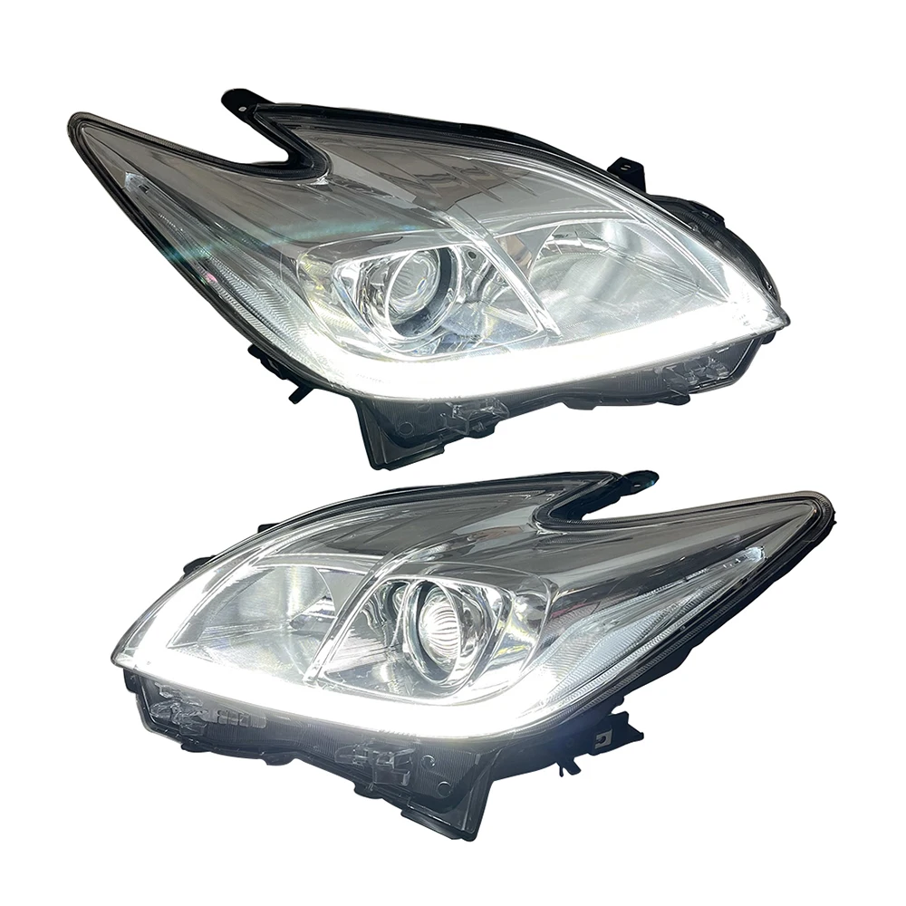 2Pcs Car LED Headlight for Toyota Prius ZVW30 Headlamp Lens 2009