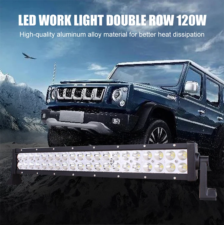 Popnow Car Led Working Light Ip67 120w Auto Led Light Bar Spot Flood Combo Beam Auto Led Work