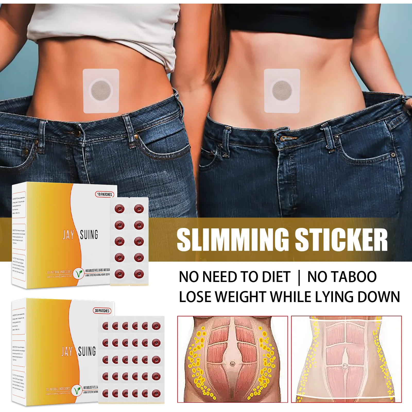 Jaysuing OEM ODM Herbal slimming belly button stickers big weight loss –  EELHOE