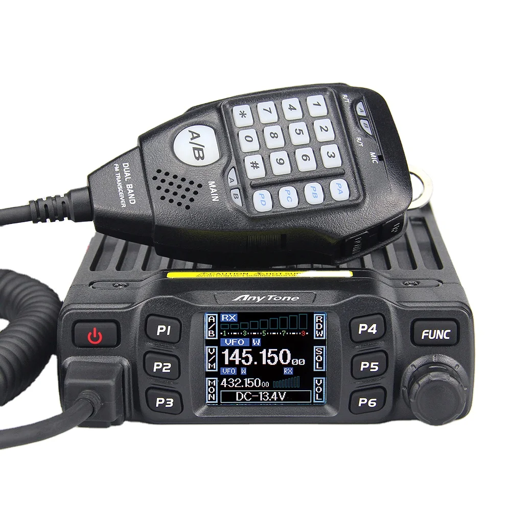 Anytone At778uv Ii 25w / 15w / 5w Vhf 136174mhz / Uhf 400490mhz Dual Band Mobile Transceiver