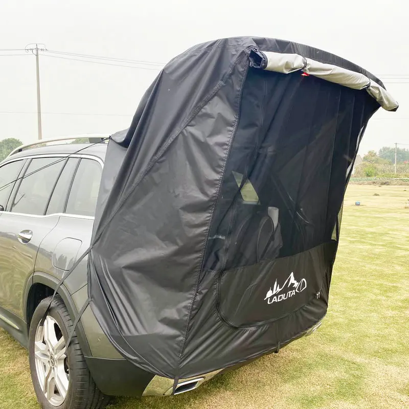 Outdoor Self-Driving Trip Barbecue Camping Car Tail Extension Tent SYNYEY 290X200X200cm Trunk Tent Awning Set Tear-Resistant Car Rear Extension Sunshade Tent Car Travel Tent Sunshade 