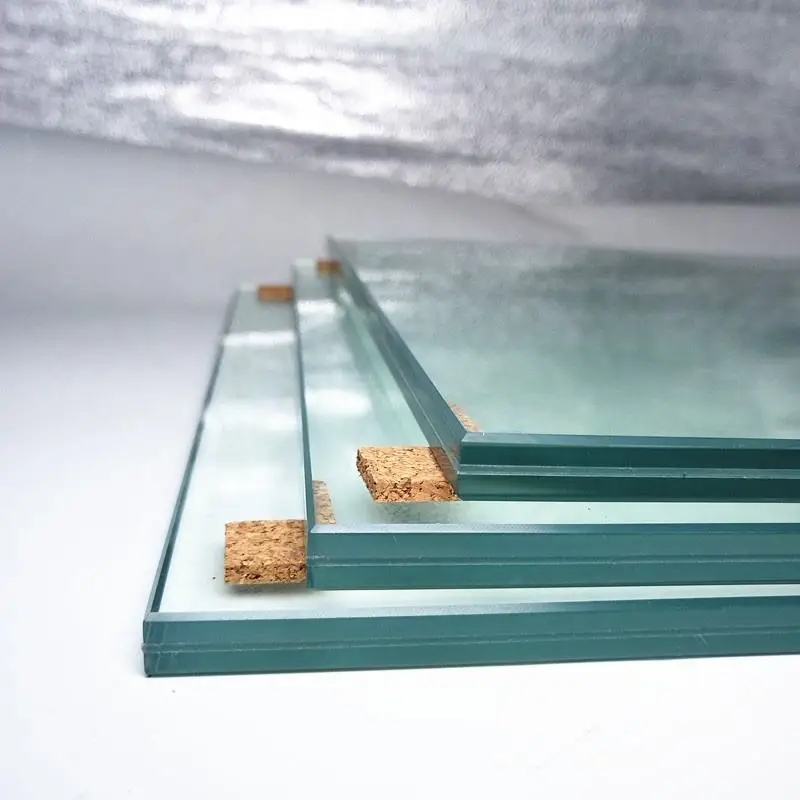 Wholesale Price 8.38mm 10.38mm Tempered Laminated Glass PVB SGP Low Iron  for Building and Decoration