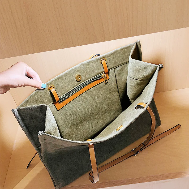Upgrade Canvas Shopping Bags Hand Bag Korea Style For Fashion Girls