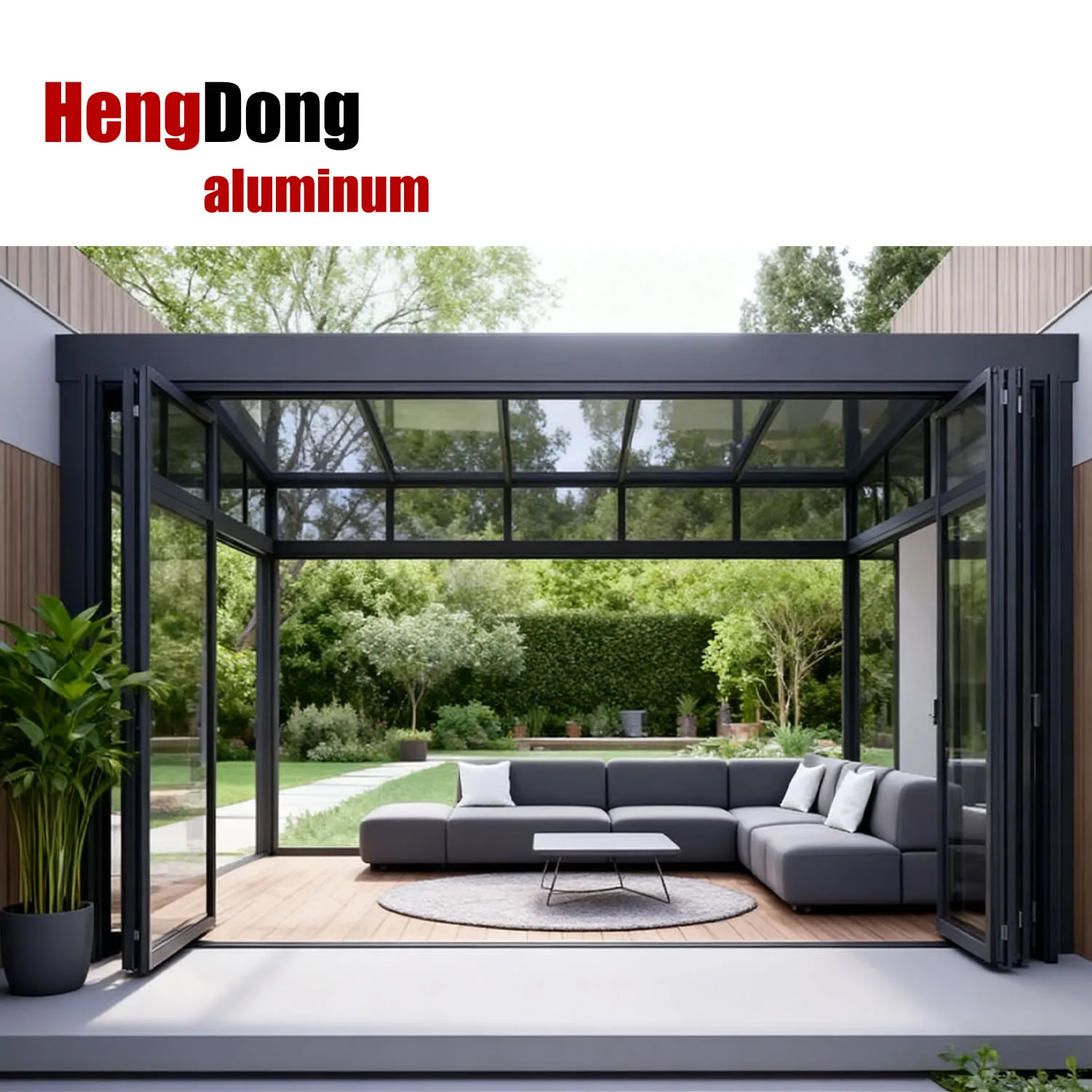 Direct Factory Selling Aluminum Frame Greenhouse with Polycarbonate Roof Glass Garden Morden Aluminium Greenhouse factory