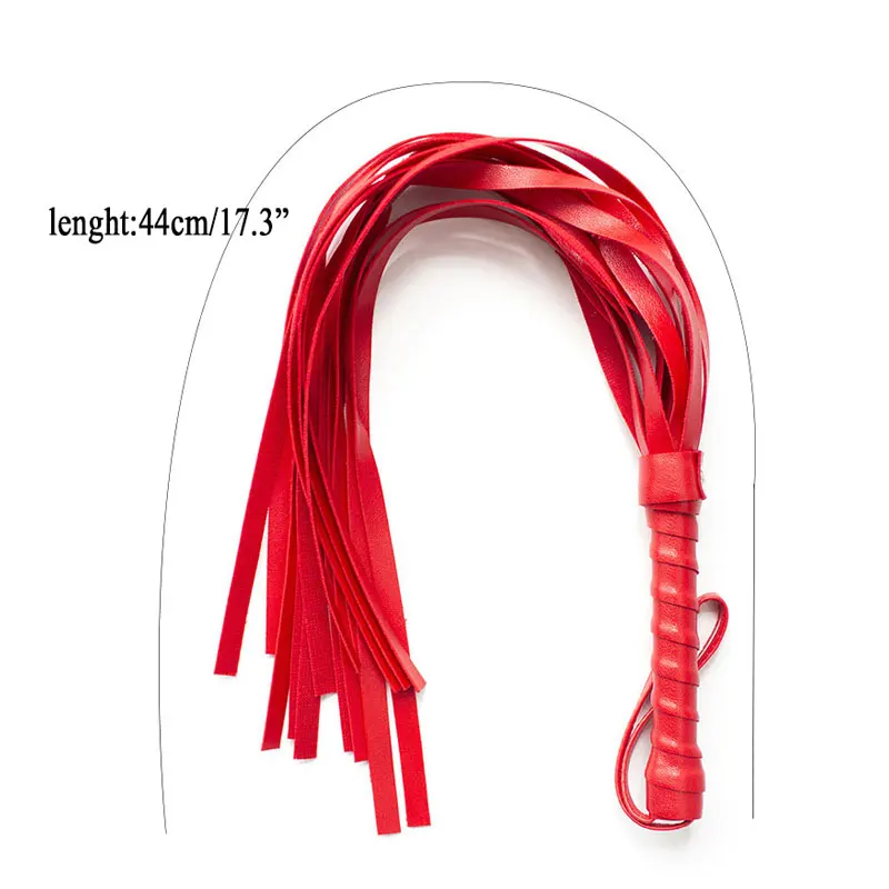 Women Sex Games Leather Whip Flogger Plush Sex Handcuffs Bondage Slave Accessories Toys For