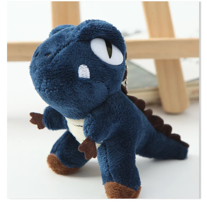 定制便宜的迷你毛绒动物玩具，可爱的恐龙吊坠，定制毛绒动物钥匙扣