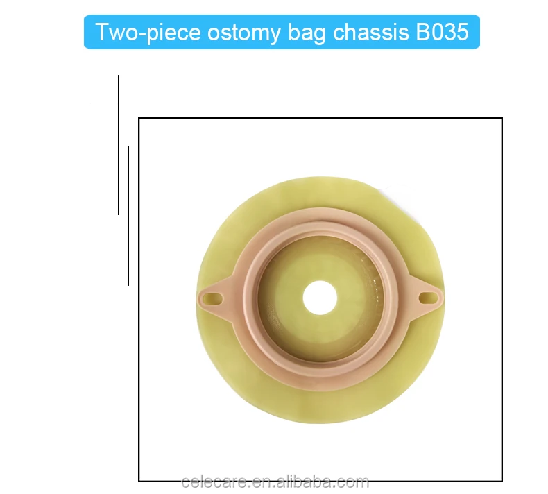 Parts of  a colostomy bag 2 Piece stoma colostomy disposable bag