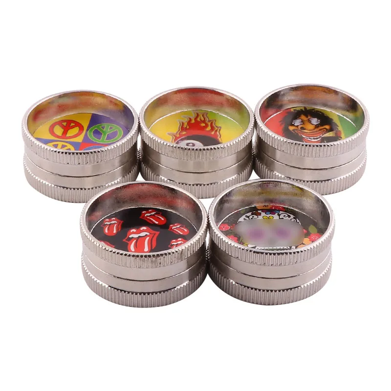 Futeng Custom Metal Small Herb Spice Grinder 2 Layers Zinc Alloy