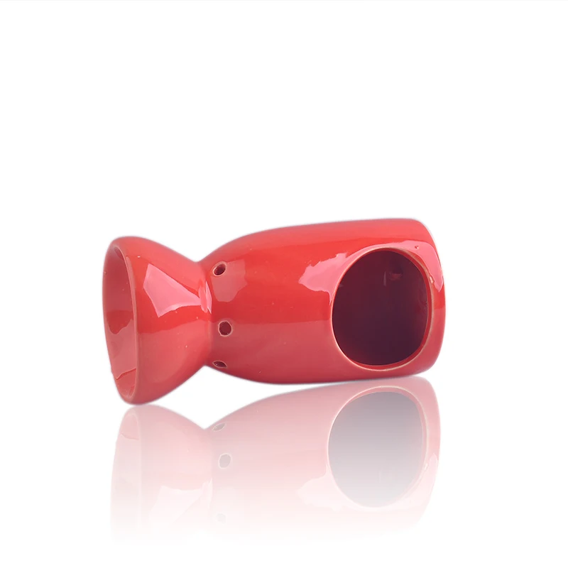 Red Glazed Classic Ceramic Candle Oil Burner Home Decoration Pieces