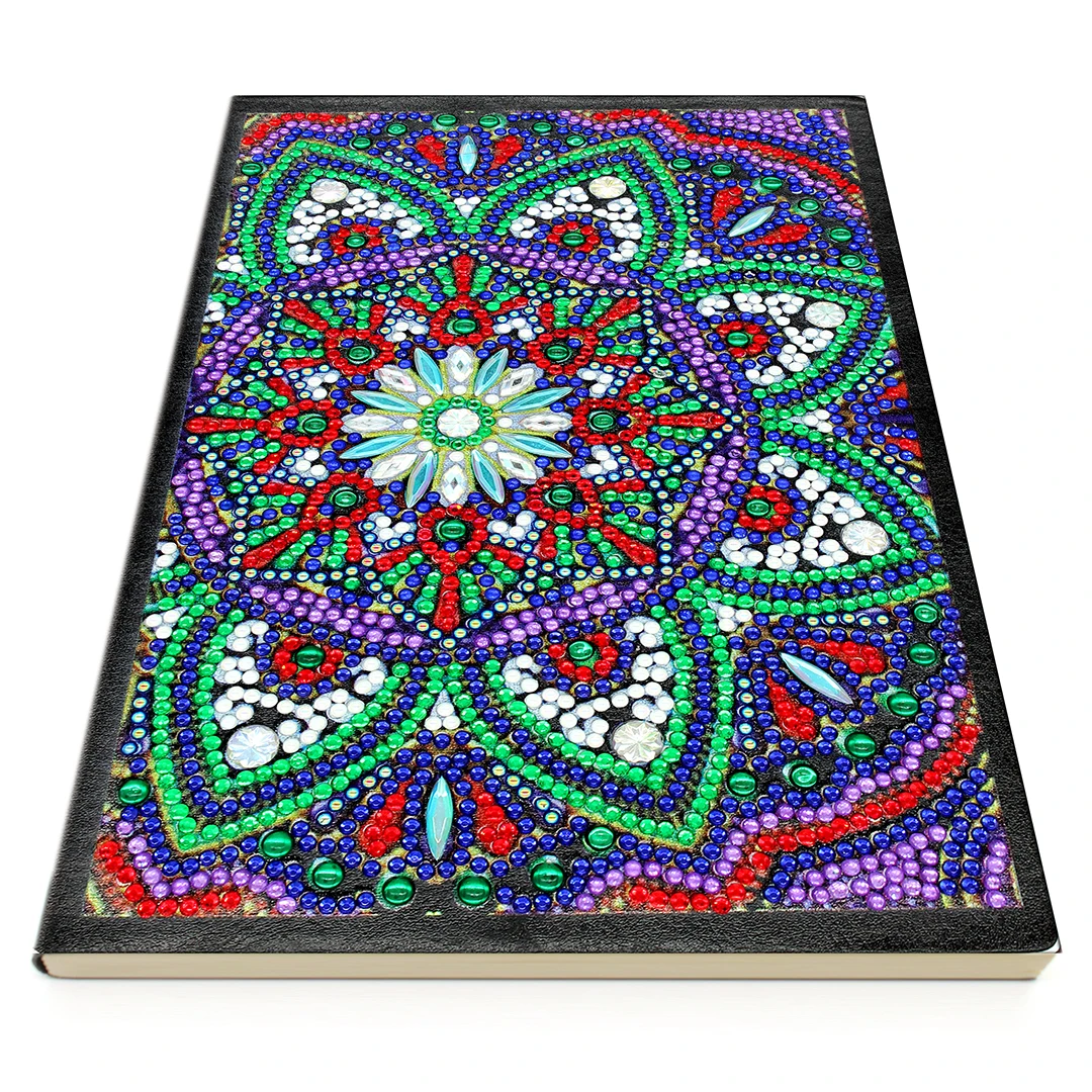 Diy Flower Diamond Painting Notebook Sparkle Shinny Drills For Children