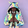 2019 Hot Sale Slim Outdoor Hooded Lady Padded Jacket Reflective Winter Wear Down Jacket For Women