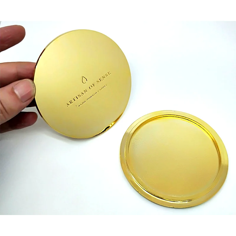 Custom Gold Candle Jars Glass Metal Lid Buy Candle Jars Glass Metal