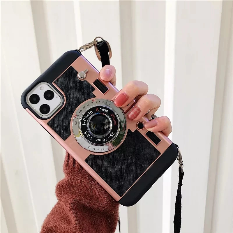 Camera Design Crossbody Display Multiple Lenses Cell Phone Case For