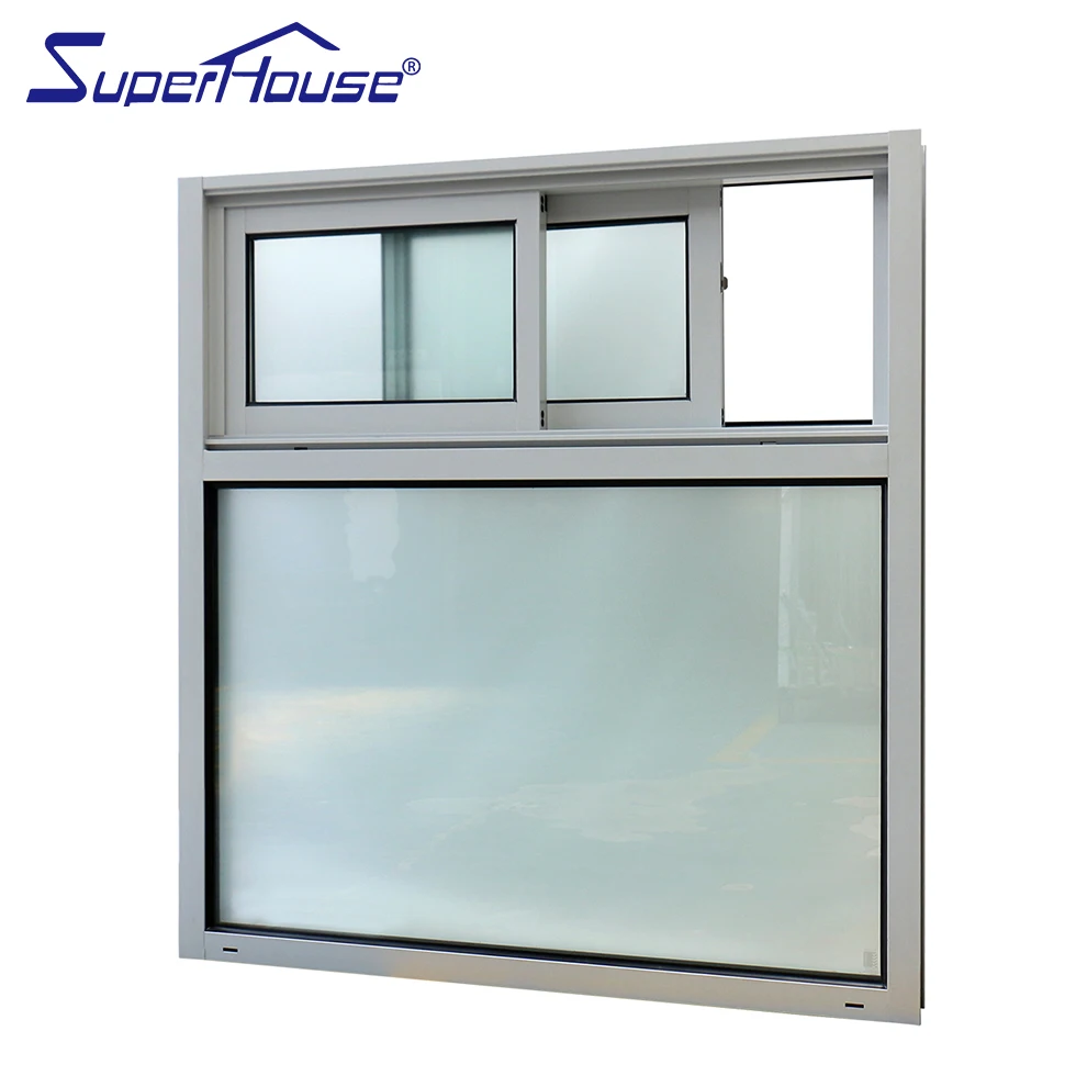 Australia standard frosted glass sliding windows with fixed windows tempered glass windows