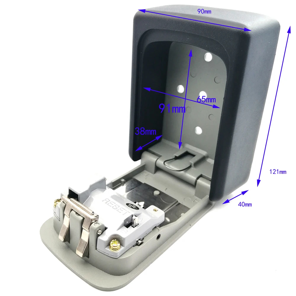 Ch-801 Custom 4 Digital Wall Mount Lock Box Combination Key Safe ...