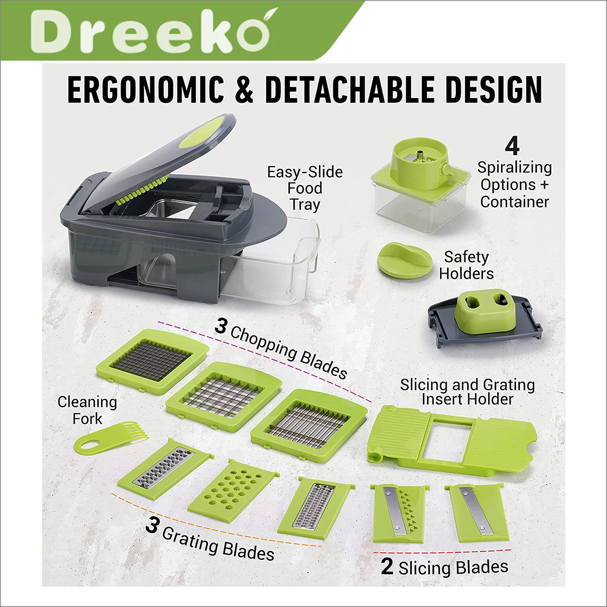 Mueller Proseries Allinone,12 Blade Vegetablechopper,Mandoline