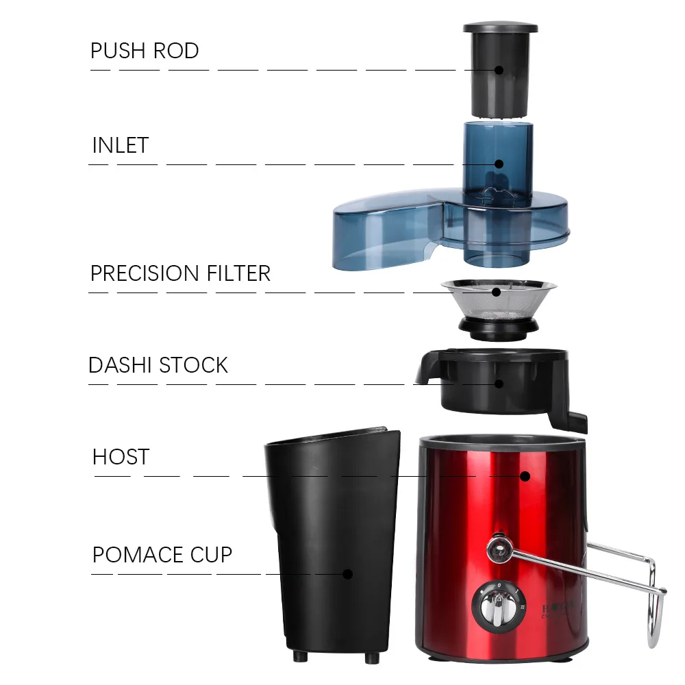 RAF Large Diameter Automatic Electric Juicer Household Stainless Steel Juicer Slag Juice Separation Exclusive for US/Europe