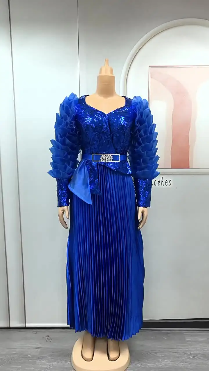 New Beads African Women's Plus-size High-waisted Dresses Sequins New Beads African Women's Plus-size High-waisted Dresses Sequins