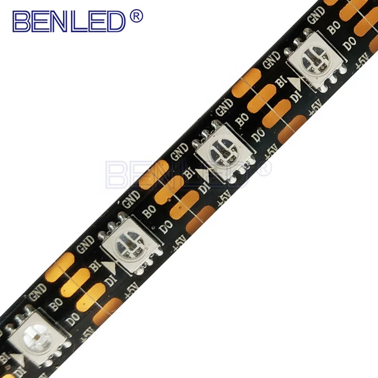SMD 5050 WS 2813 WS2812 WS2812B Pixel DC 5V 1200 Lumen 4 Pin Flexible LED WS2813 IC Strip Light Tape With 3 Years Warranty