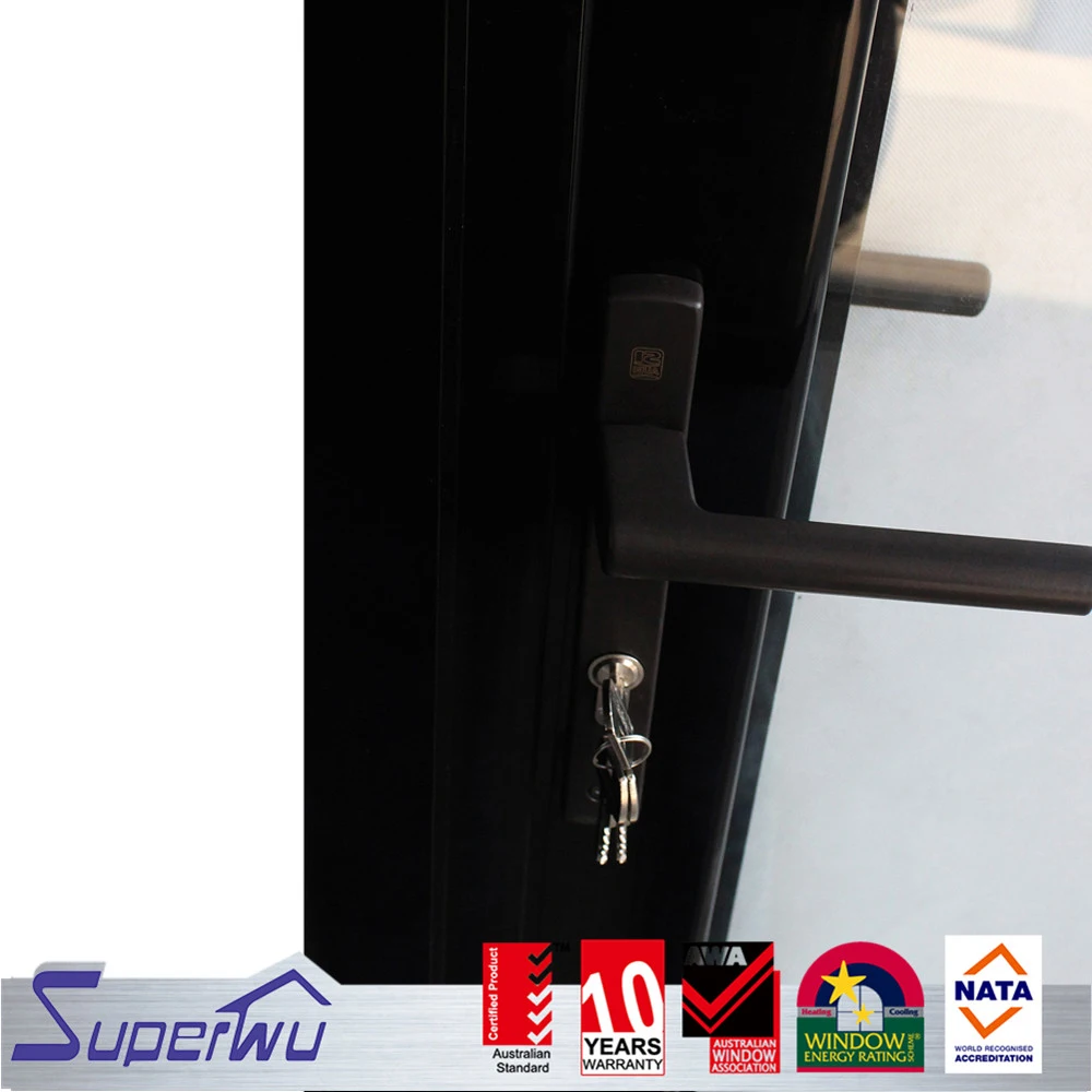 Sliding room aluminum folding doors with retractable fly screen for large folding door
