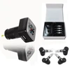 Car TPMS Wireless Tire Pressure Monitoring System Cigarette Lighter Power Alarm Systems with 4 internal or External Sensor
