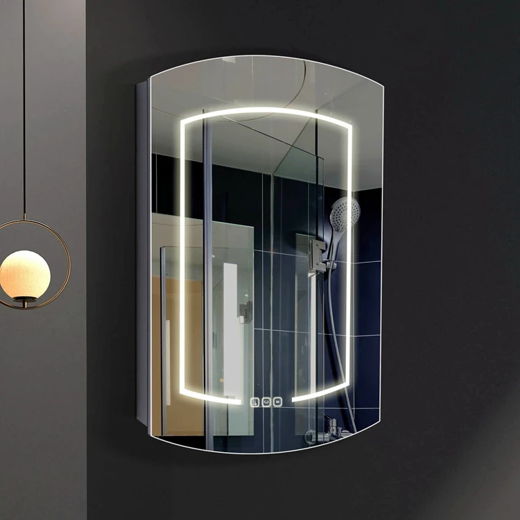 Wall Mounted LED Dresser Cabinet Bathroom Mirror Doors with Vanity Mirror