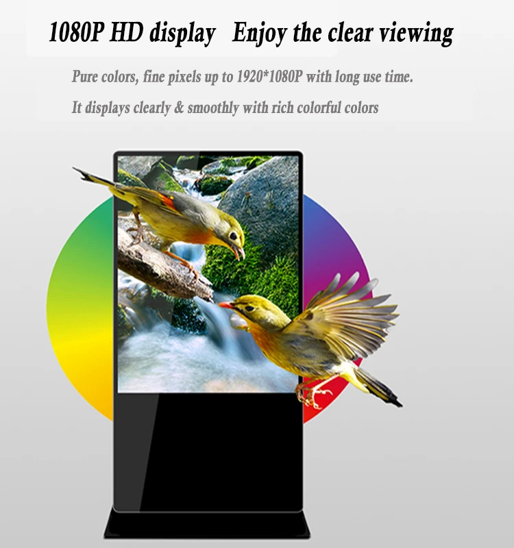 Advertising Tv Screens Android OS Player Tempered Glass Fhd Lcd Outdoor Competitive Price 32 43 50 55 65 Inch 108 Pixel TFT 4mm