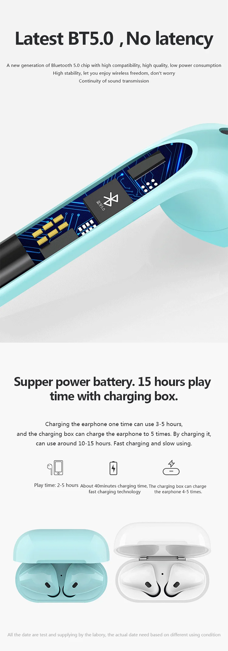 2019 New Original Custom Mini Touch Audifonos Bluetooths 5.0 Wireless i17 Earpoding Appling Airpoding I17 Tws Earphone Earbuds - ANKUX.COM