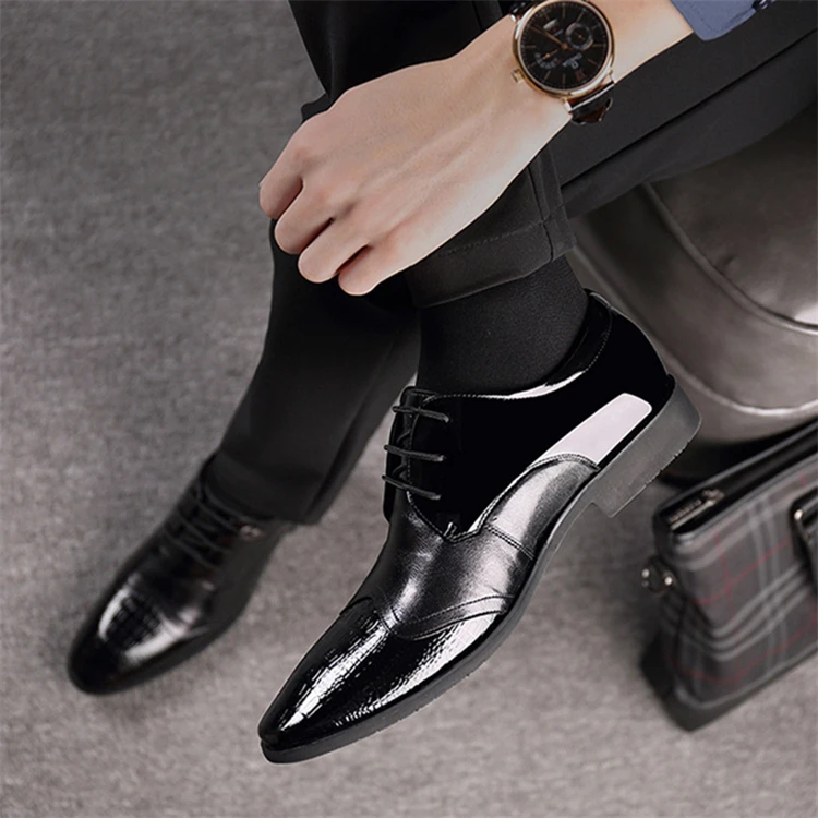 Hot sale luxury rubber sole business formal dress leather office shoes for man
