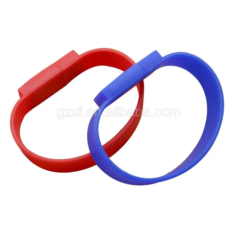 Custom Logo Usb Flash Drive Wristband USB Memory Stick Real Capacity Pendrive Slap Silicone Bracelet Flash Drive - ANKUX.COM