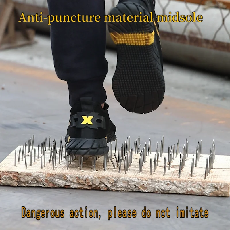 Guyisa Steel Toe Safety Shoes Men And Women Puncture Proof Work