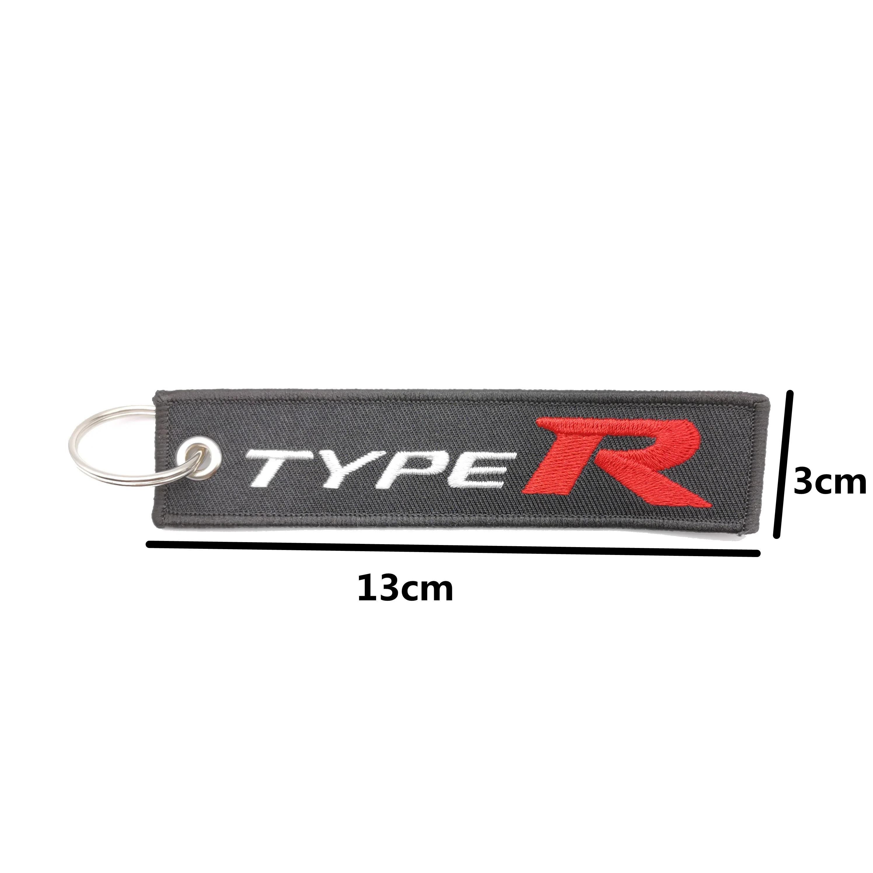 Wholesale Jdm Jet Tag Label Type R Fabric Embroidery Keychain For Civic