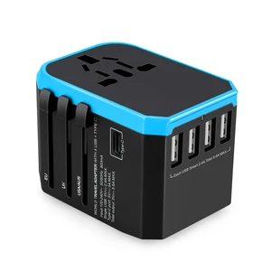 Worldwide travel adapter plug Type C quick charger power adaptor mobile phone charger universal wall socket