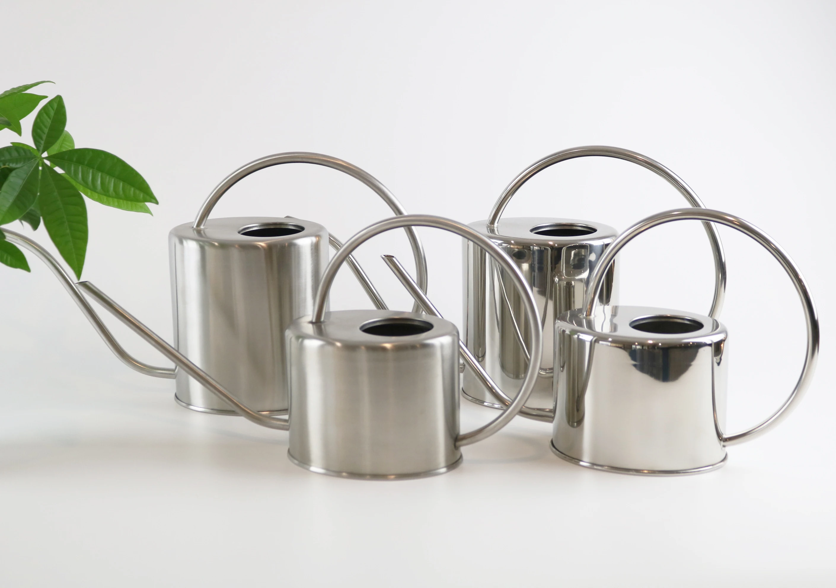 Mirror Glossy Brushed Gardening Tools Water Can Long Narrow Spout