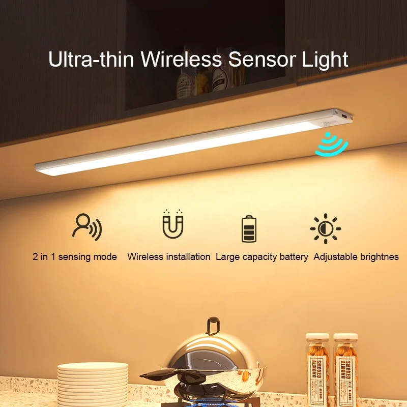 Rechargeable Motion Sensor Led Closet Lighting Under Counter Cabinet ...