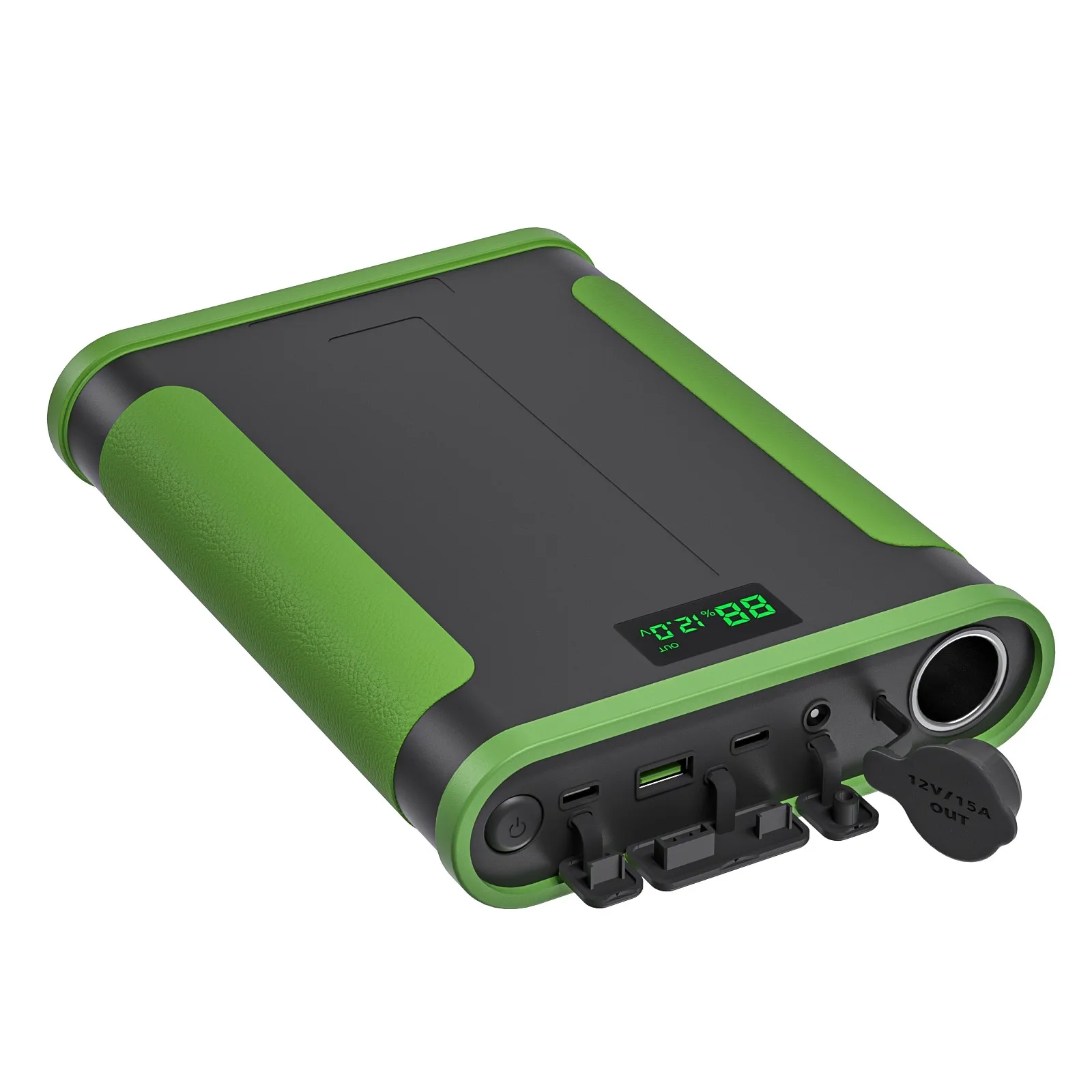 2025 New Products 12v Solar Power Bank With Cigar Lighter Socket 120w Output 48000mah 153wh Laptop Power Bank For Car Fridge